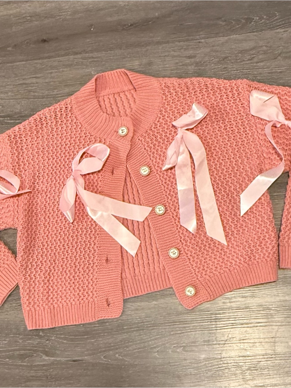 Cider Pink Cable Knit Sweater